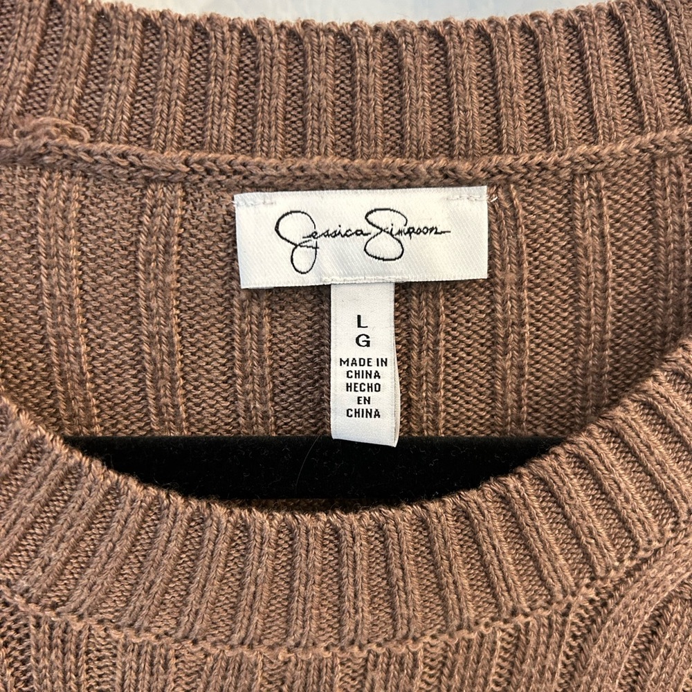 Brown Ribbed Sweater - Picture 3 of 4
